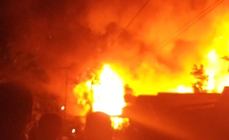 Kebakaran Dibasirih Hulu Kotim, Diduga Akibat Arus Pendek